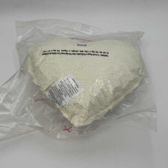 Target Bullseye Playground White Heart Plush Throw Pillow 14x14 Decorative NEW - Picture 6 of 9